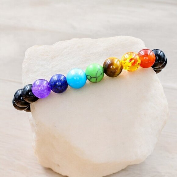 Chakra Healing Crystal Bracelet Handmade - Picture 3 of 4